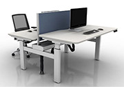 Twin sit stand desk
